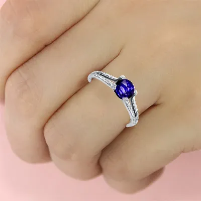 Platinum Sapphire Engagement Ring jewelry Wabash avenue