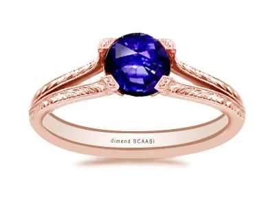 Rose Gold Sapphire Engagement Ring