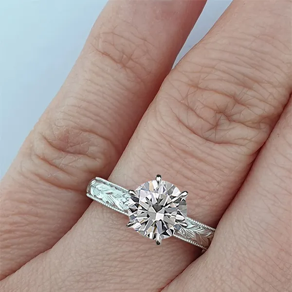 Platinum Gorgeous Vintage Solitaire Engagement Ring jewelry windy city