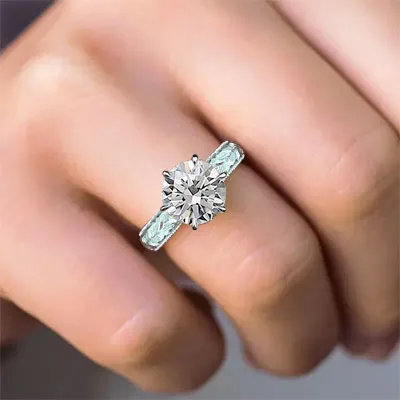 White Gold Gorgeous Vintage Solitaire Engagement Ring from best jeweler