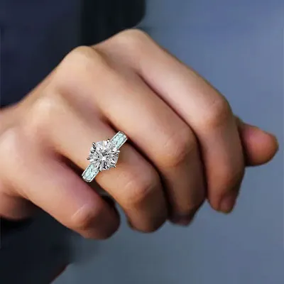 Platinum Gorgeous Vintage Solitaire Engagement Ring jewelry online