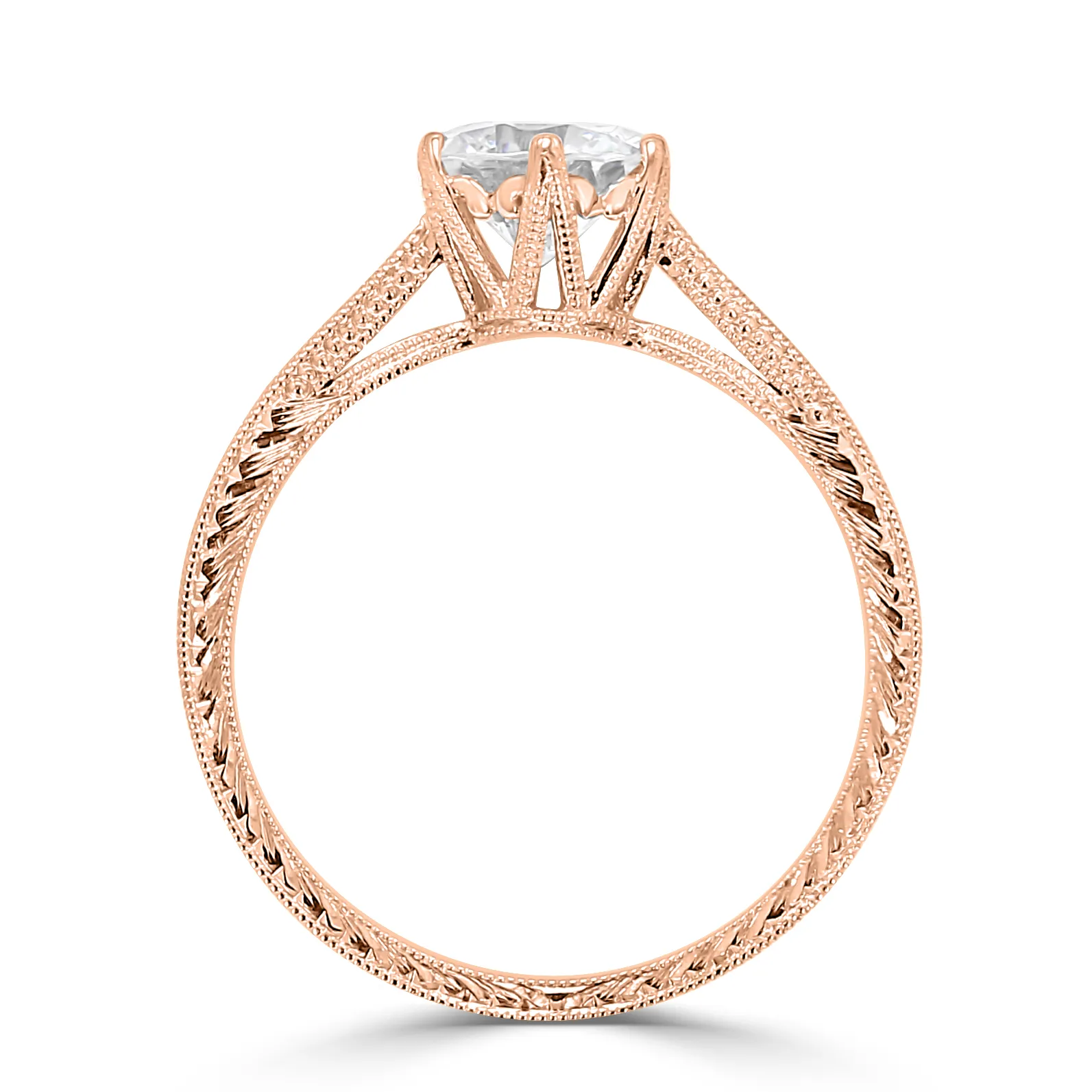 Rose Gold Gorgeous Vintage Solitaire Engagement Ring jewelry store near me