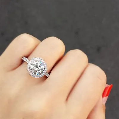 White Gold Elegant and Exclusive Halo Vintage Ring jewelry windy city