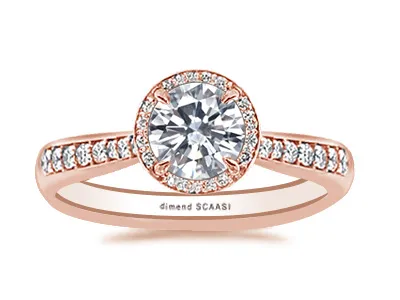 Rose Gold Elegant and Exclusive Halo Vintage Ring