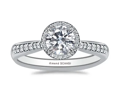 White GoldElegant and Exclusive Halo Vintage Ring