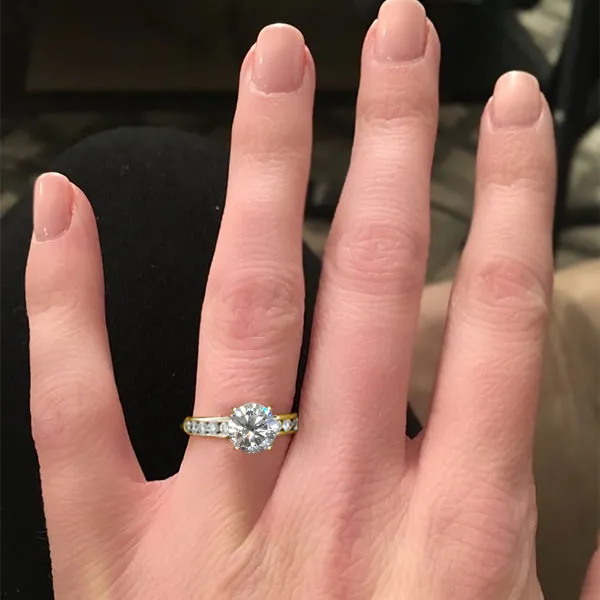 Yellow Gold Most Glamorous Engagement Ring jewelry Wabash avenue