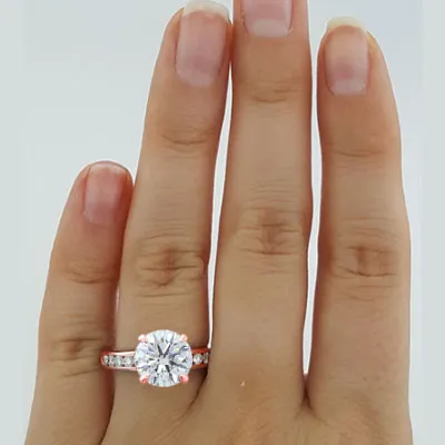 Rose Gold Contemporary and Chic Engagement Ring from best jeweler