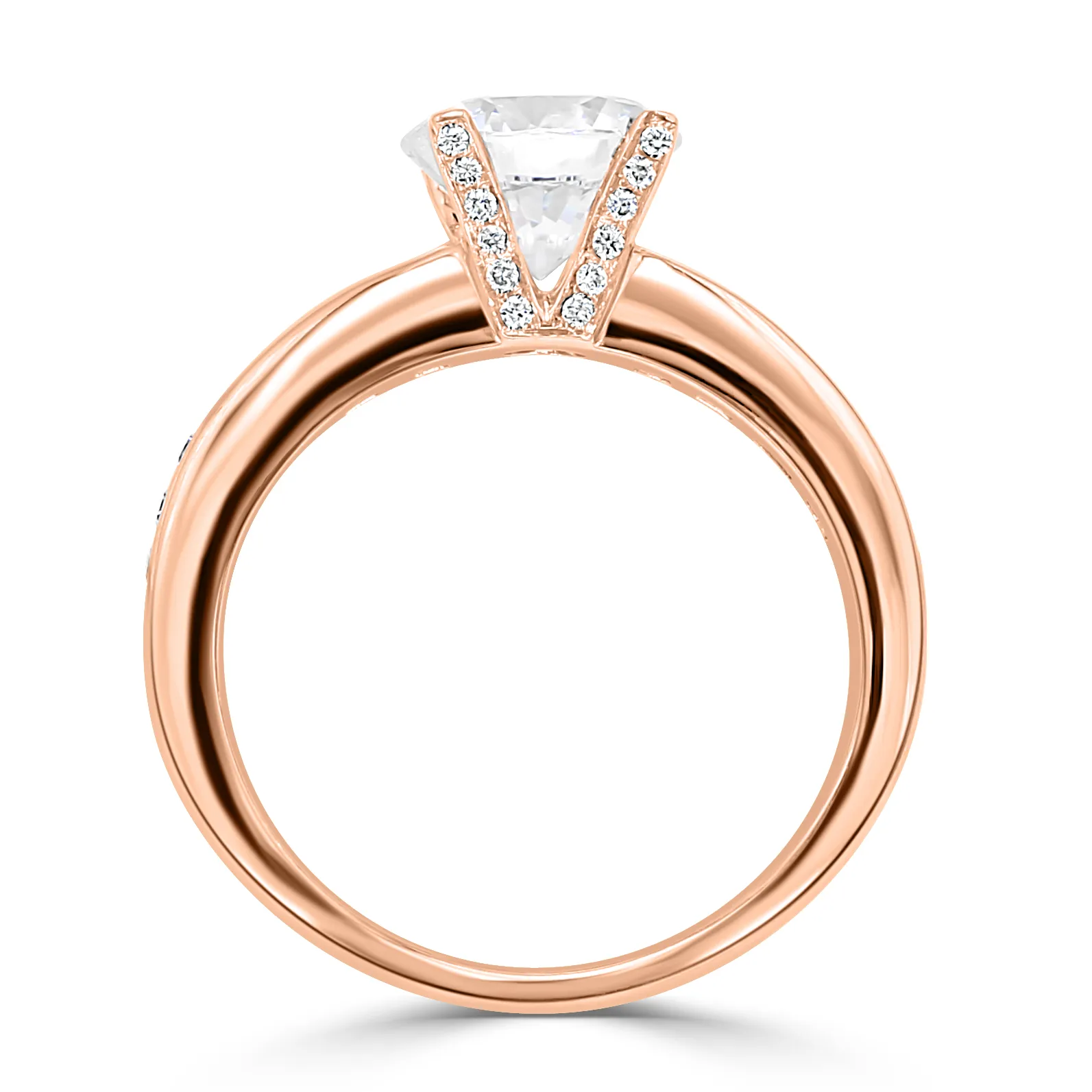 Rose Gold Contemporary and Chic Engagement Ring jewelry store near me