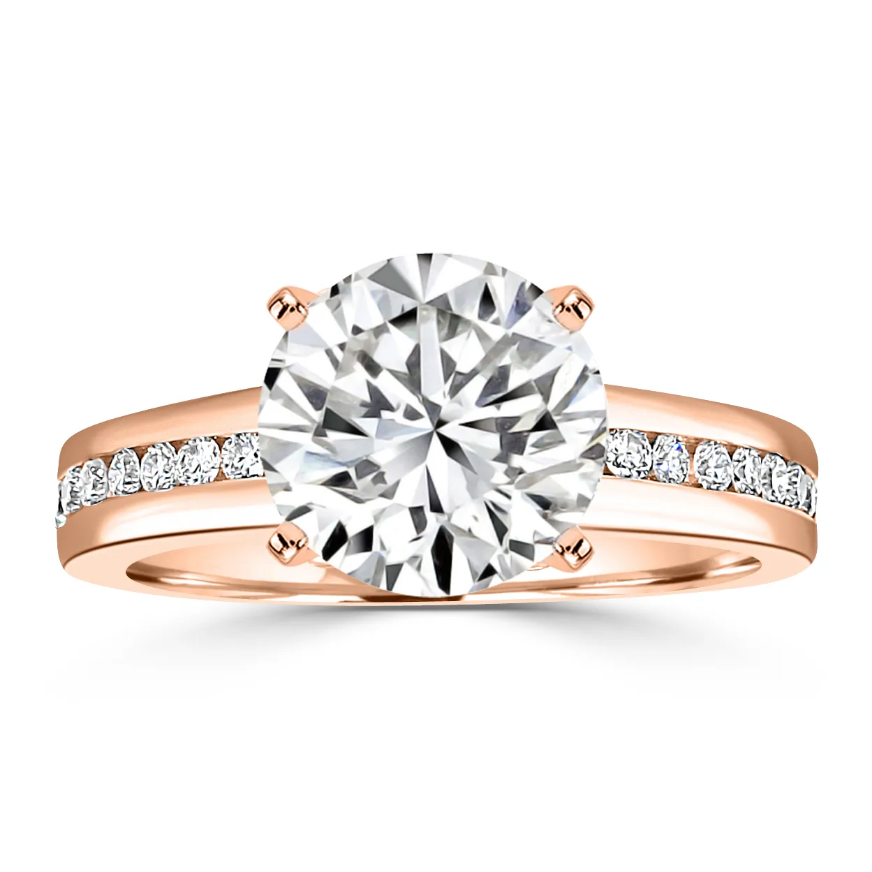 Rose Gold Contemporary and Chic Engagement Ring