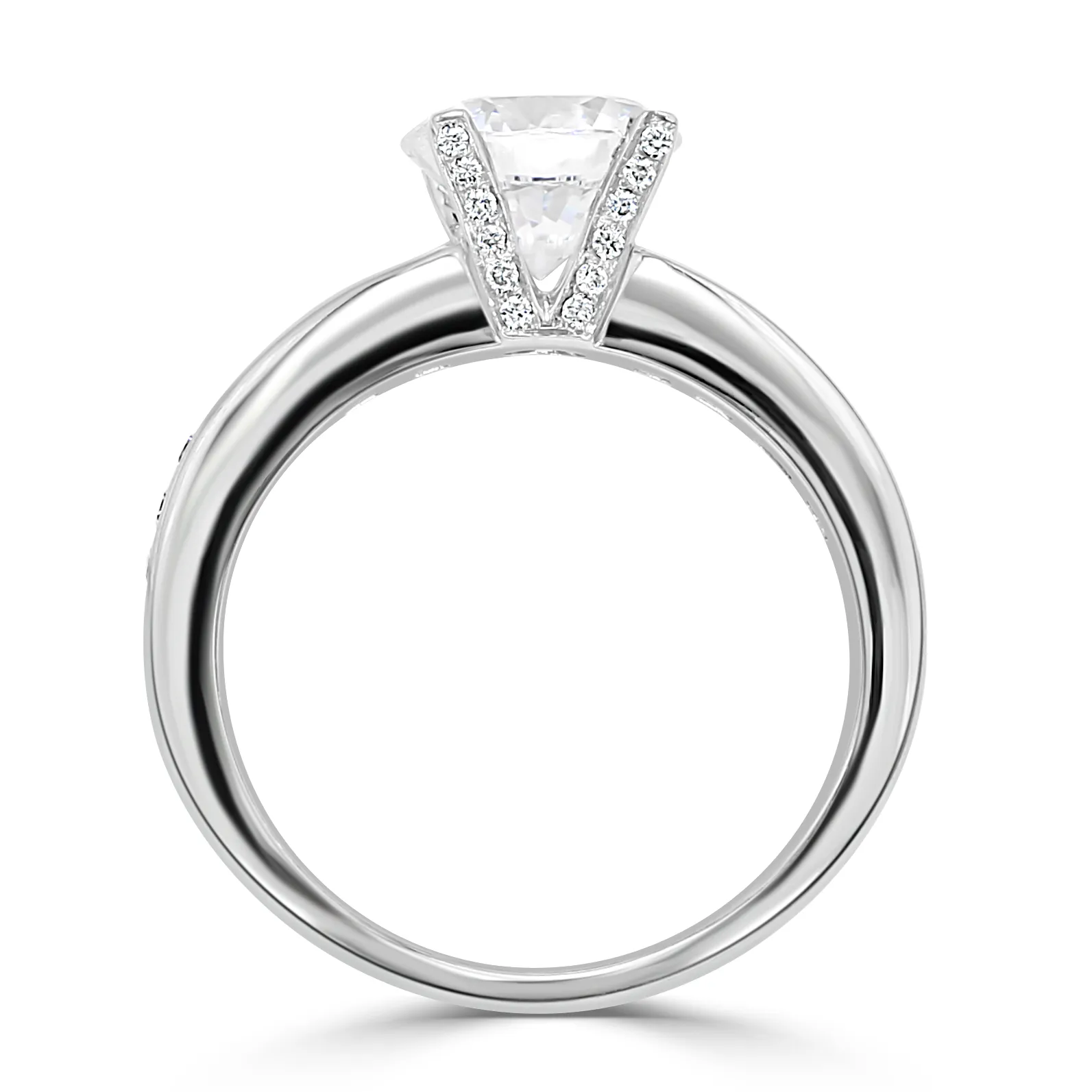 White Gold Contemporary and Chic Engagement Ring jewelry store near me