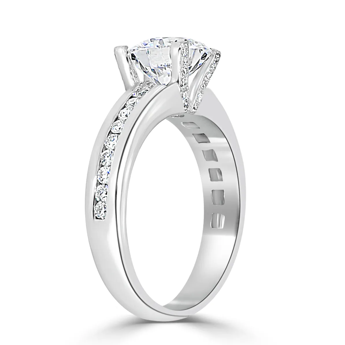 Platinum Contemporary and Chic Engagement Ring jewelry Wabash avenue