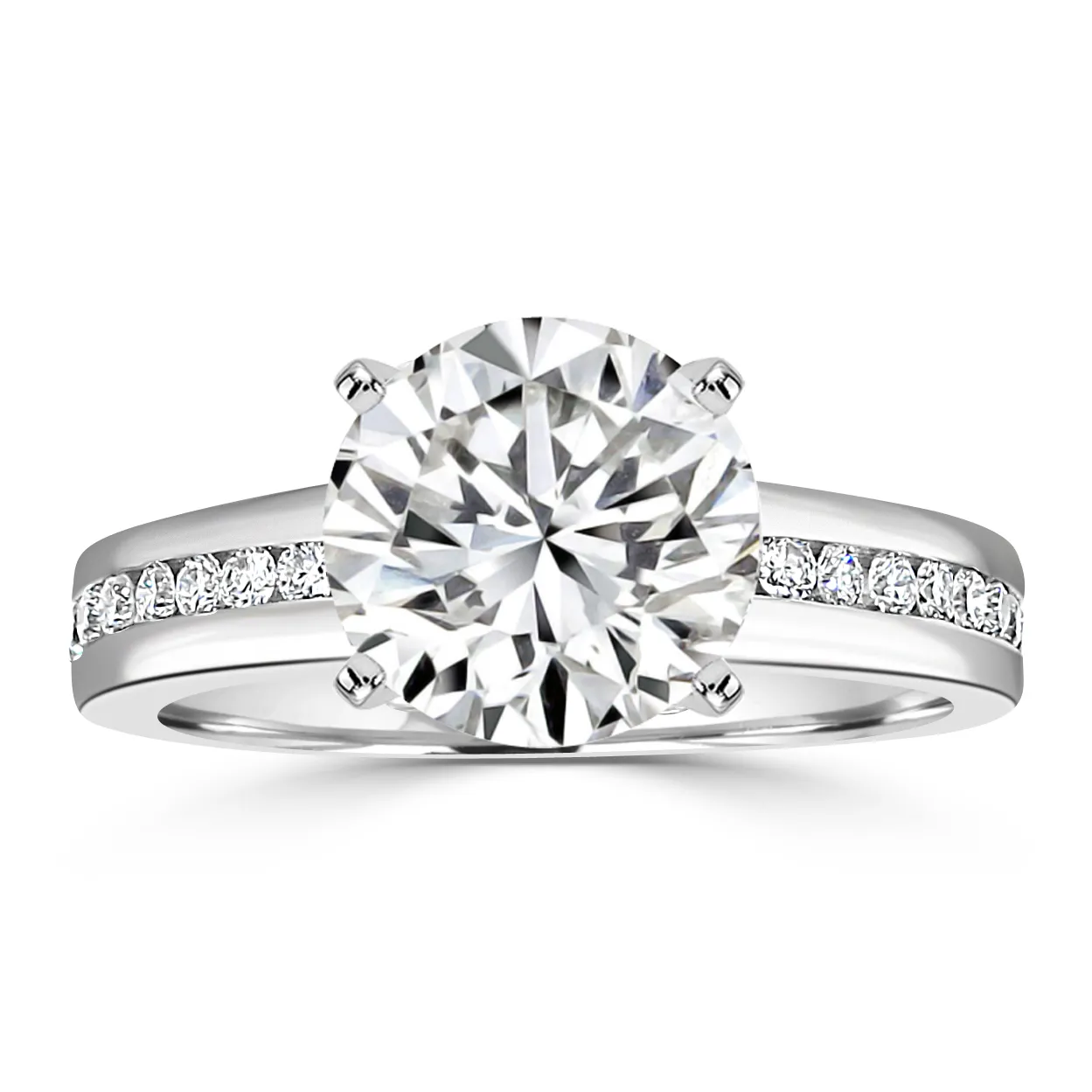 Platinum Contemporary and Chic Engagement Ring