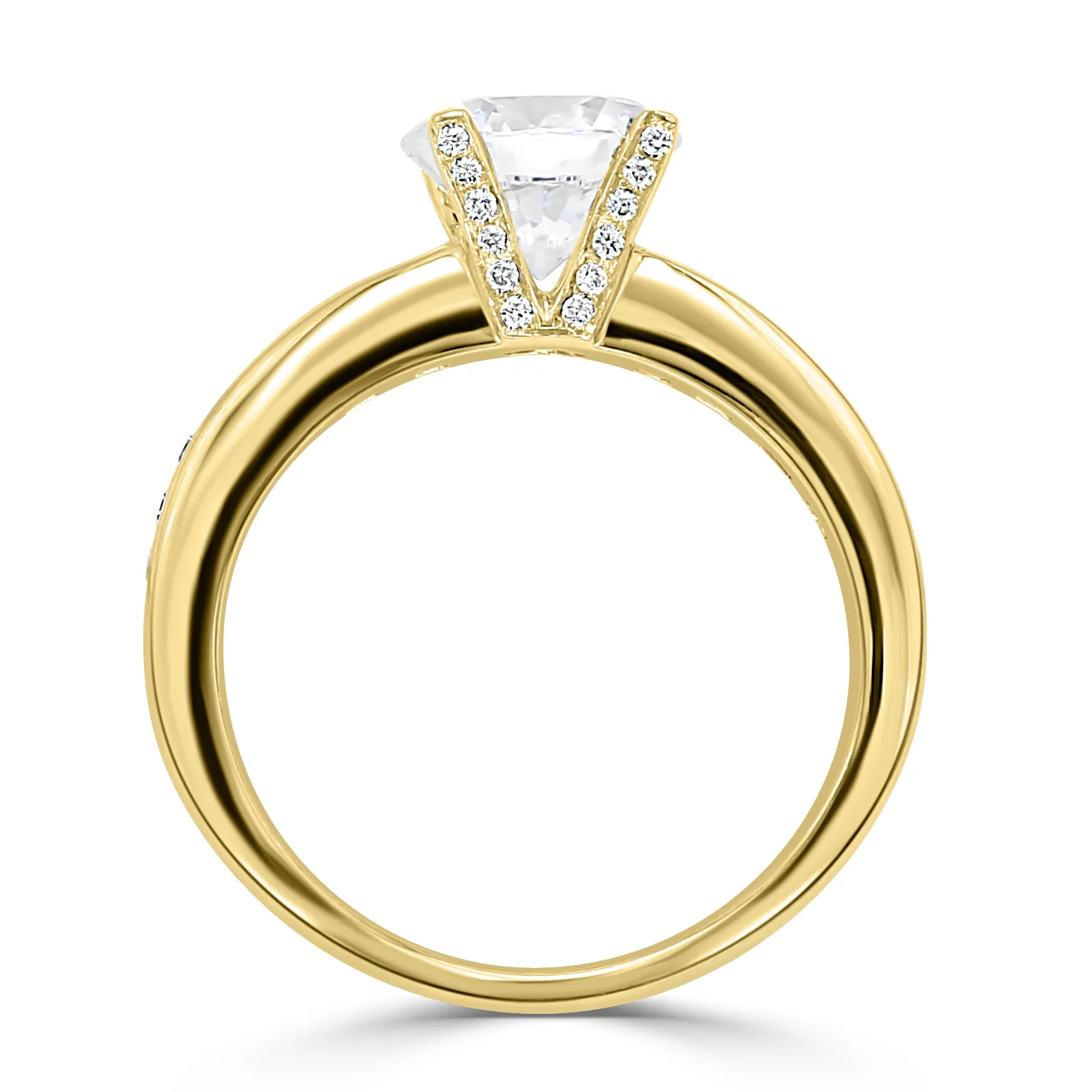 Yellow Gold Contemporary and Chic Engagement Ring jewelry store near me