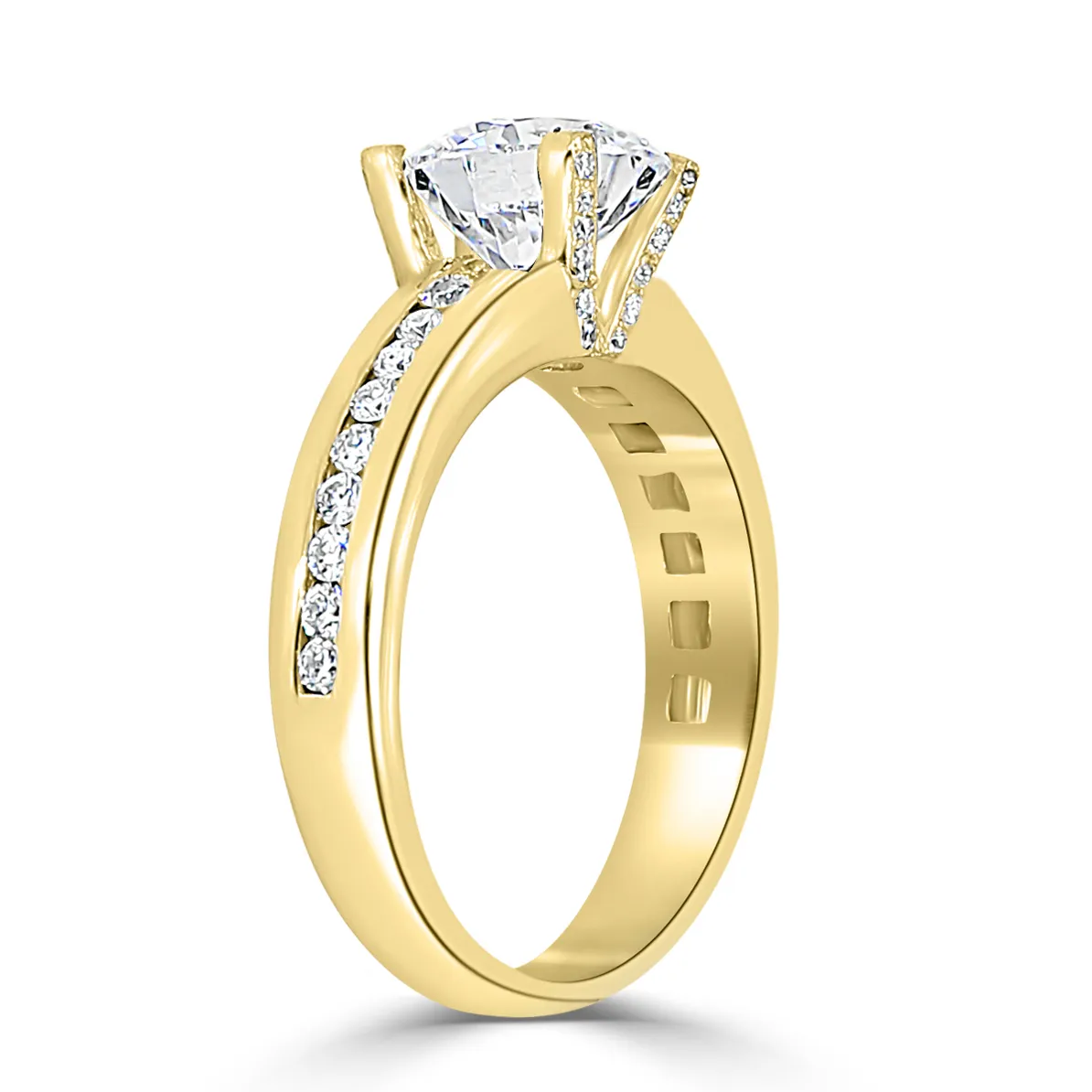 Yellow Gold Contemporary and Chic Engagement Ring jewelry Wabash avenue