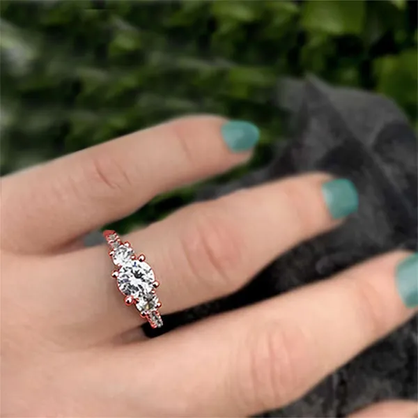 Rose Gold Brilliant Diamond Engagement Ring jewelry store near me