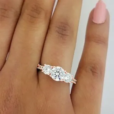 Rose Gold Brilliant Diamond Engagement Ring jewelry Wabash avenue