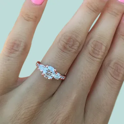 Rose Gold Brilliant Diamond Engagement Ring jewelry windy city