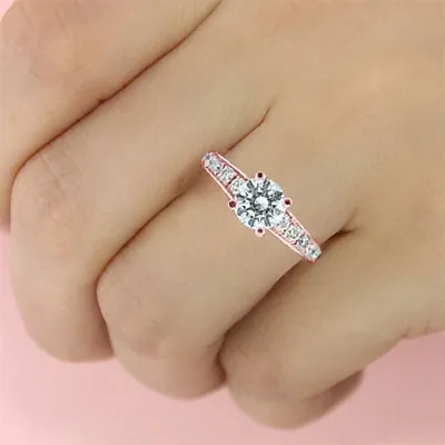 Rose Gold Stunning and Gorgeous Diamond Engagement Ring jewelry windy city