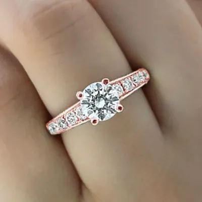 Rose Gold Stunning and Gorgeous Diamond Engagement Ring from best jeweler