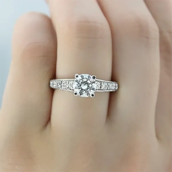 White Gold Stunning and Gorgeous Diamond Engagement Ring jewelry Wabash avenue