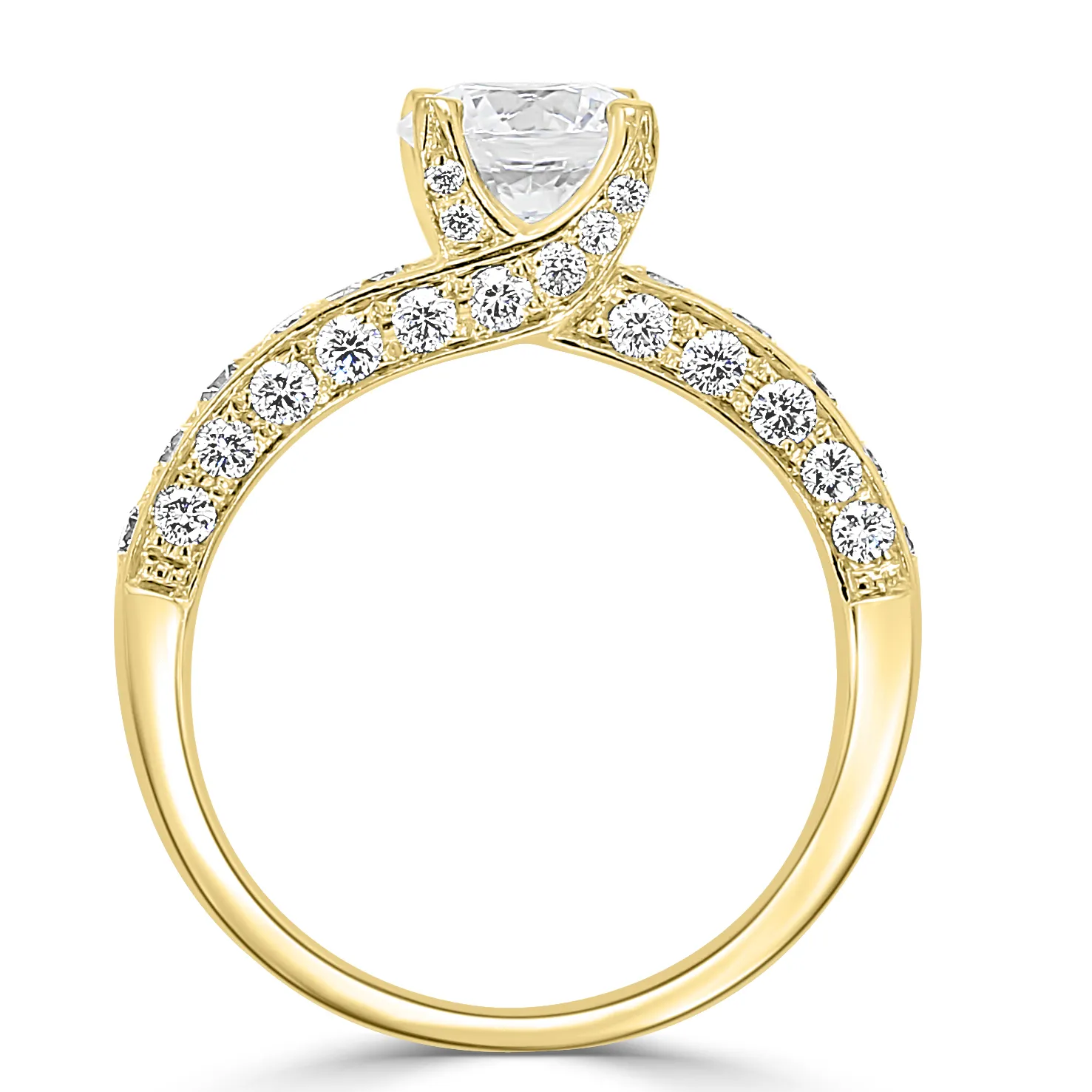 Yellow Gold Stunning and Gorgeous Diamond Engagement Ring jewelry store near me