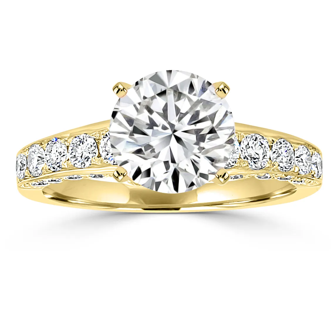 Yellow Gold Stunning and Gorgeous Diamond Engagement Ring