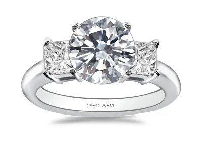 White GoldPrincess Cut Engagement Ring