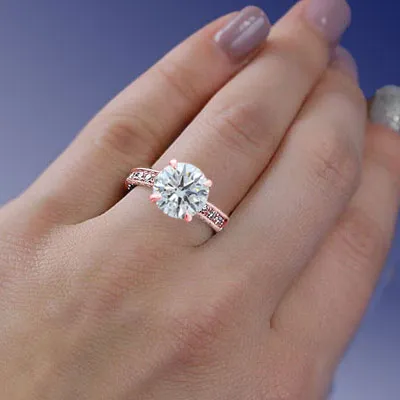Rose Gold Art Deco Engagement Ring jewelry windy city