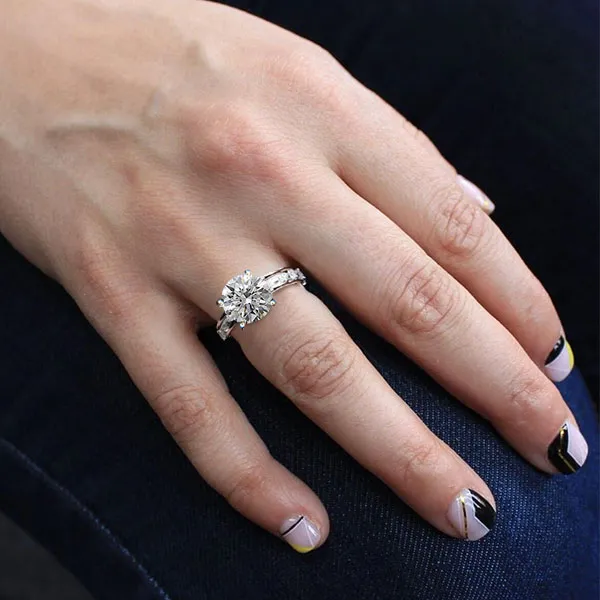 White Gold Art Deco Engagement Ring jewelry windy city
