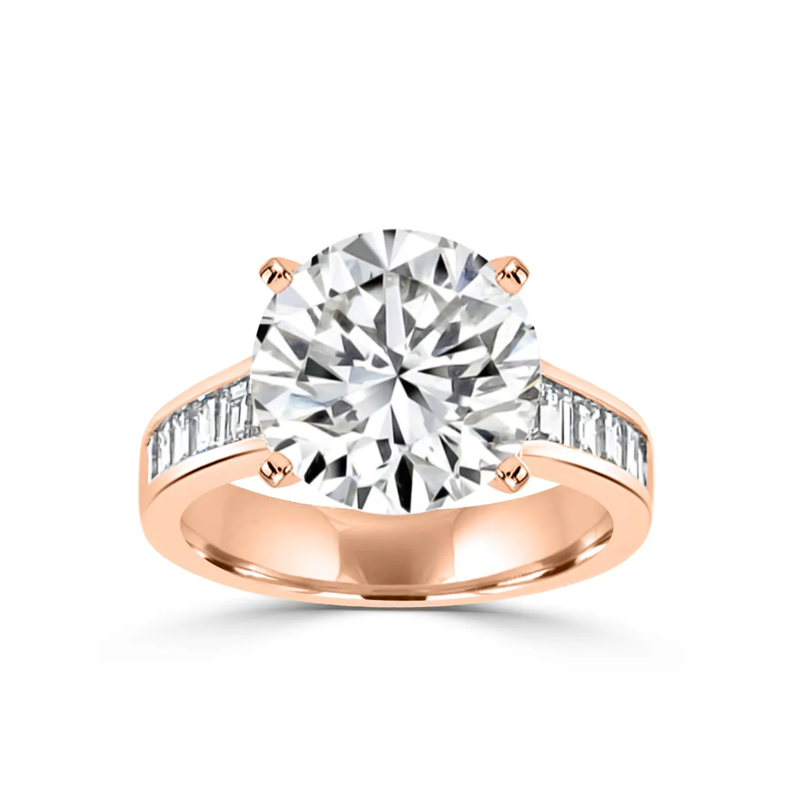 Rose Gold Art Deco Engagement Ring