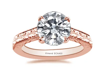 Rose Gold Elegant and Classic Solitaire Engagement Ring