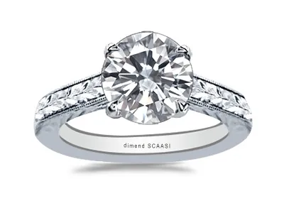 Platinum Elegant and Classic Solitaire Engagement Ring