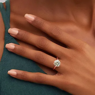 Rose Gold Tiffany Style Solitaire Engagement Ring from best jeweler