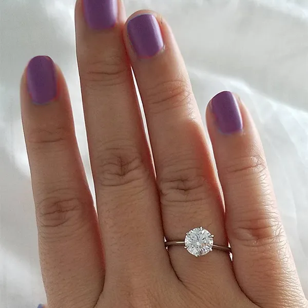 White GoldTiffany Style Solitaire Engagement Ring jewelry windy city