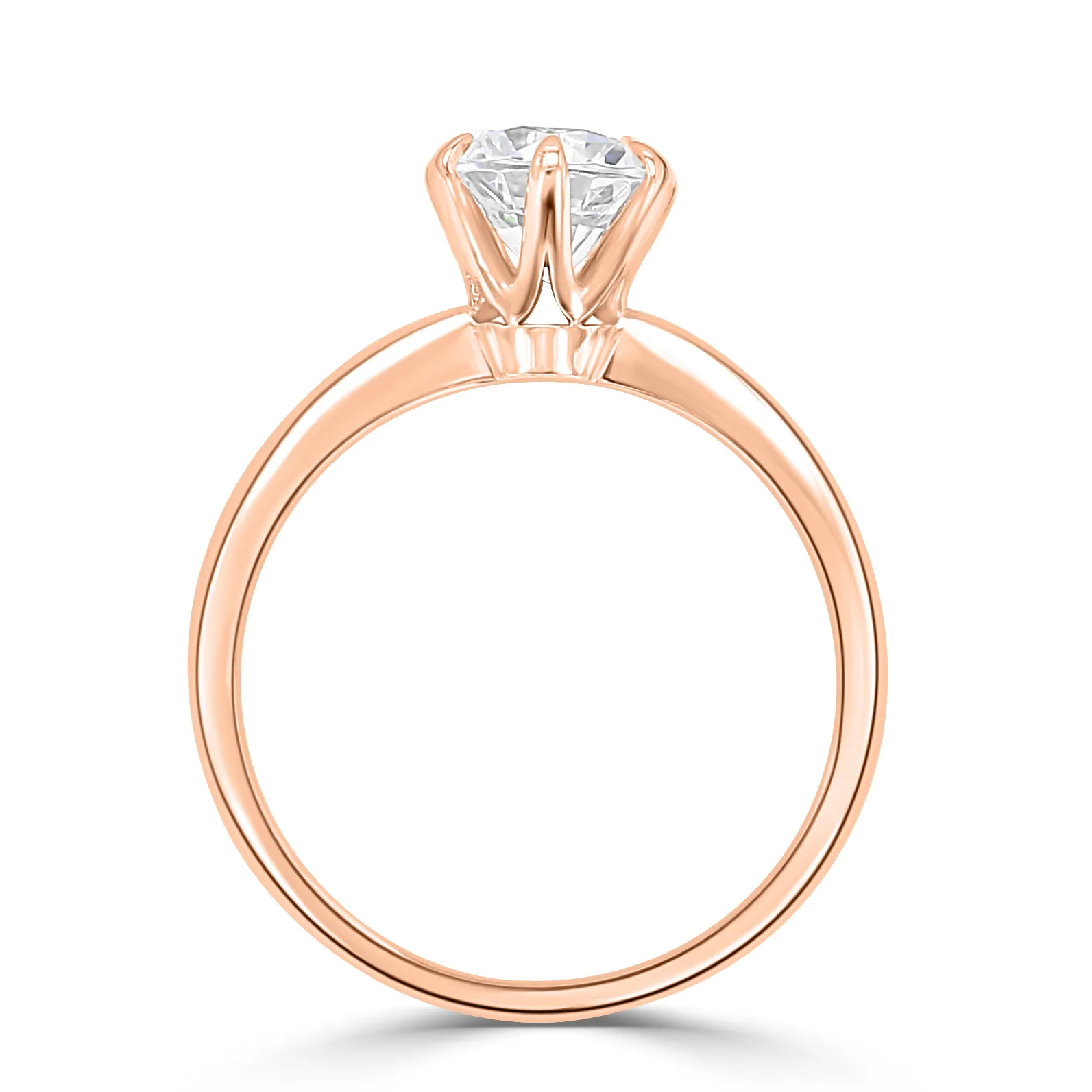 Rose Gold Tiffany Style Solitaire Engagement Ring jewelry store near me