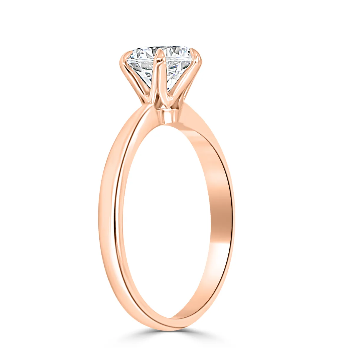 Rose Gold Tiffany Style Solitaire Engagement Ring jewelry Wabash avenue