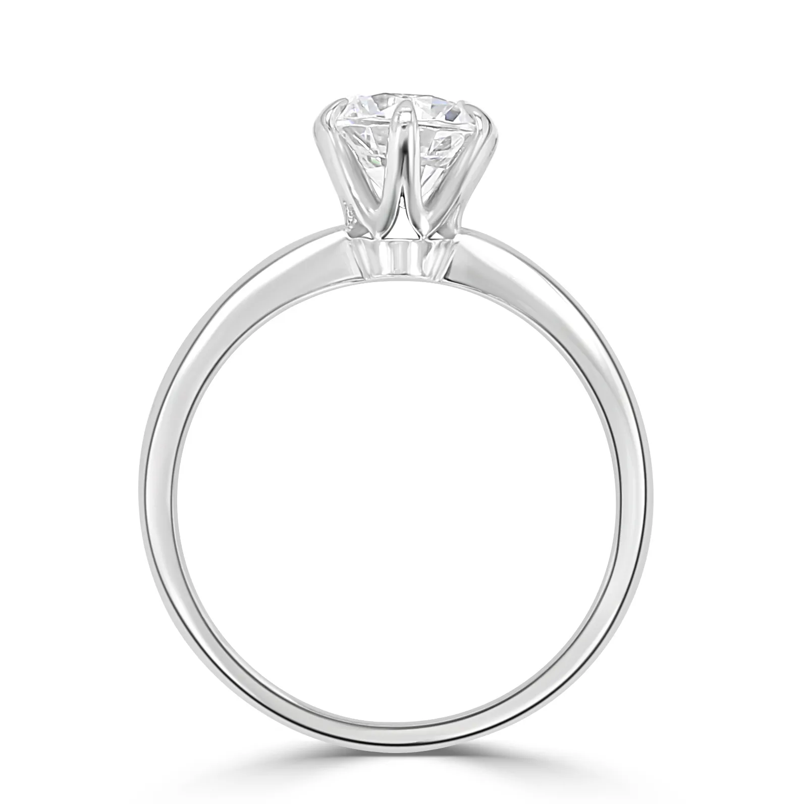 White Gold Tiffany Style Solitaire Engagement Ring jewelry store near me