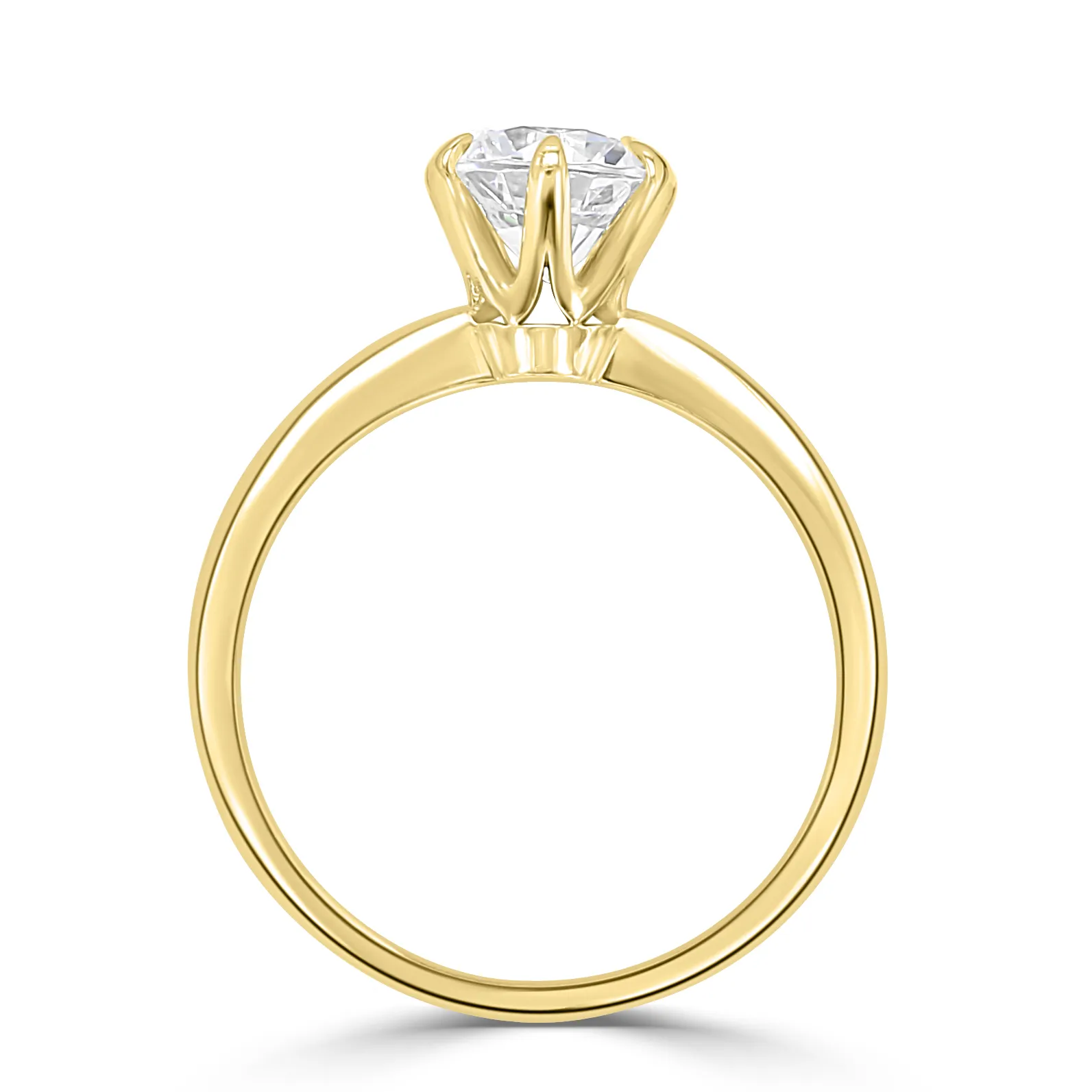 Yellow Gold Tiffany Style Solitaire Engagement Ring jewelry store near me