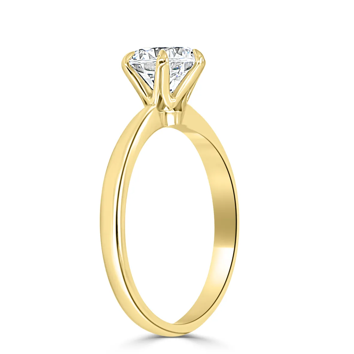 Yellow Gold Tiffany Style Solitaire Engagement Ring jewelry Wabash avenue