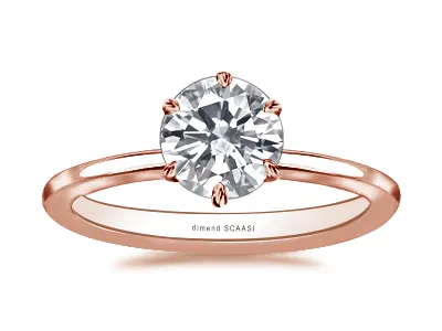 Rose Gold Gorgeous Solitaire Diamond Engagement Ring