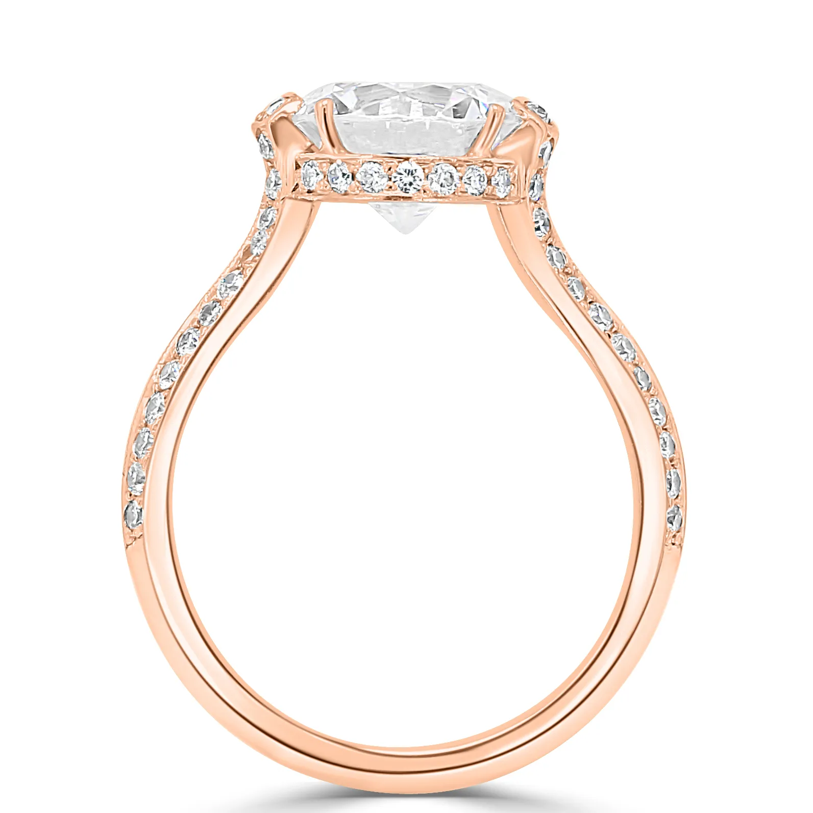 Rose Gold Really Pretty and Unique Engagement Ring jewelry store near me
