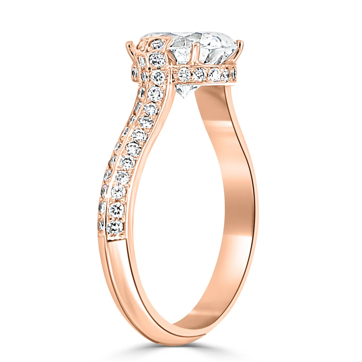Rose Gold Really Pretty and Unique Engagement Ring jewelry Wabash avenue