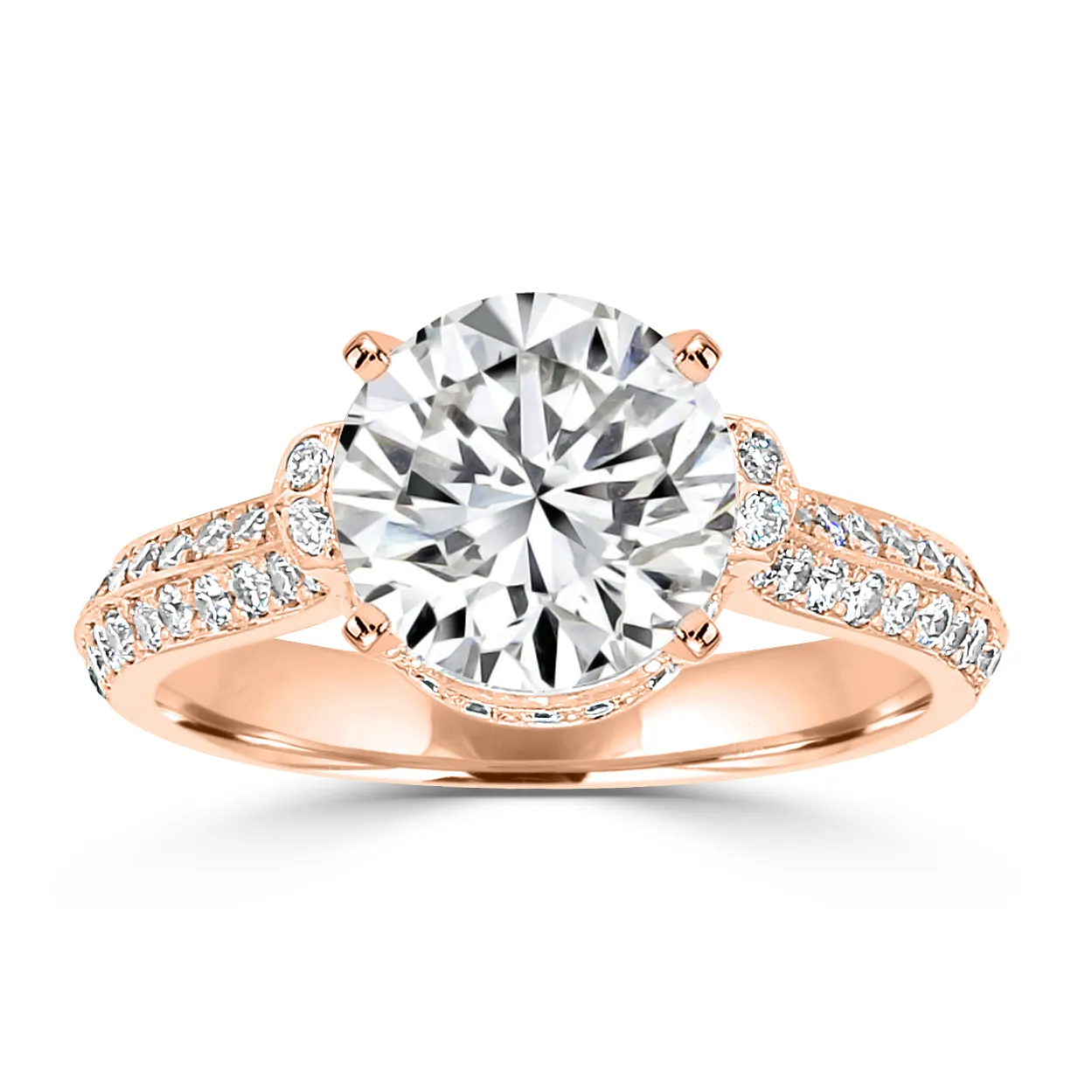 Rose Gold Really Pretty and Unique Engagement Ring