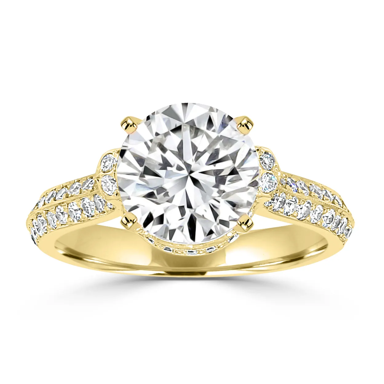 Yellow Gold Really Pretty and Unique Engagement Ring