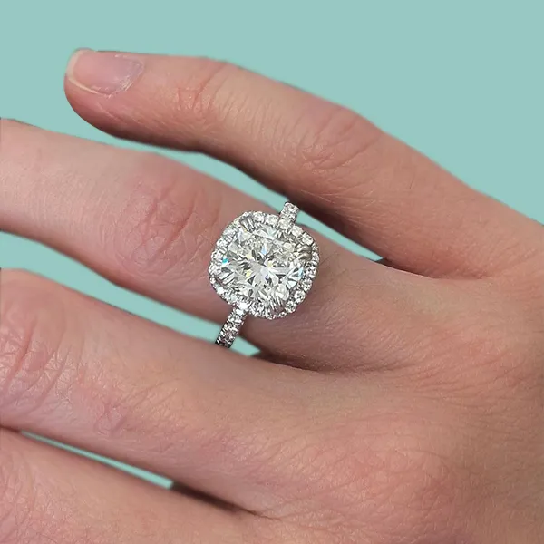 White GoldFrench Pave Sophisticated Engagement Ring jewelry windy city
