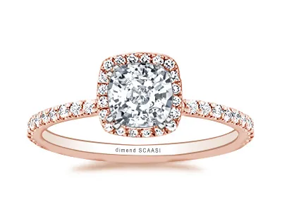 Rose Gold French Pave Sophisticated Engagement Ring