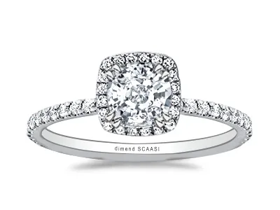 White GoldFrench Pave Sophisticated Engagement Ring