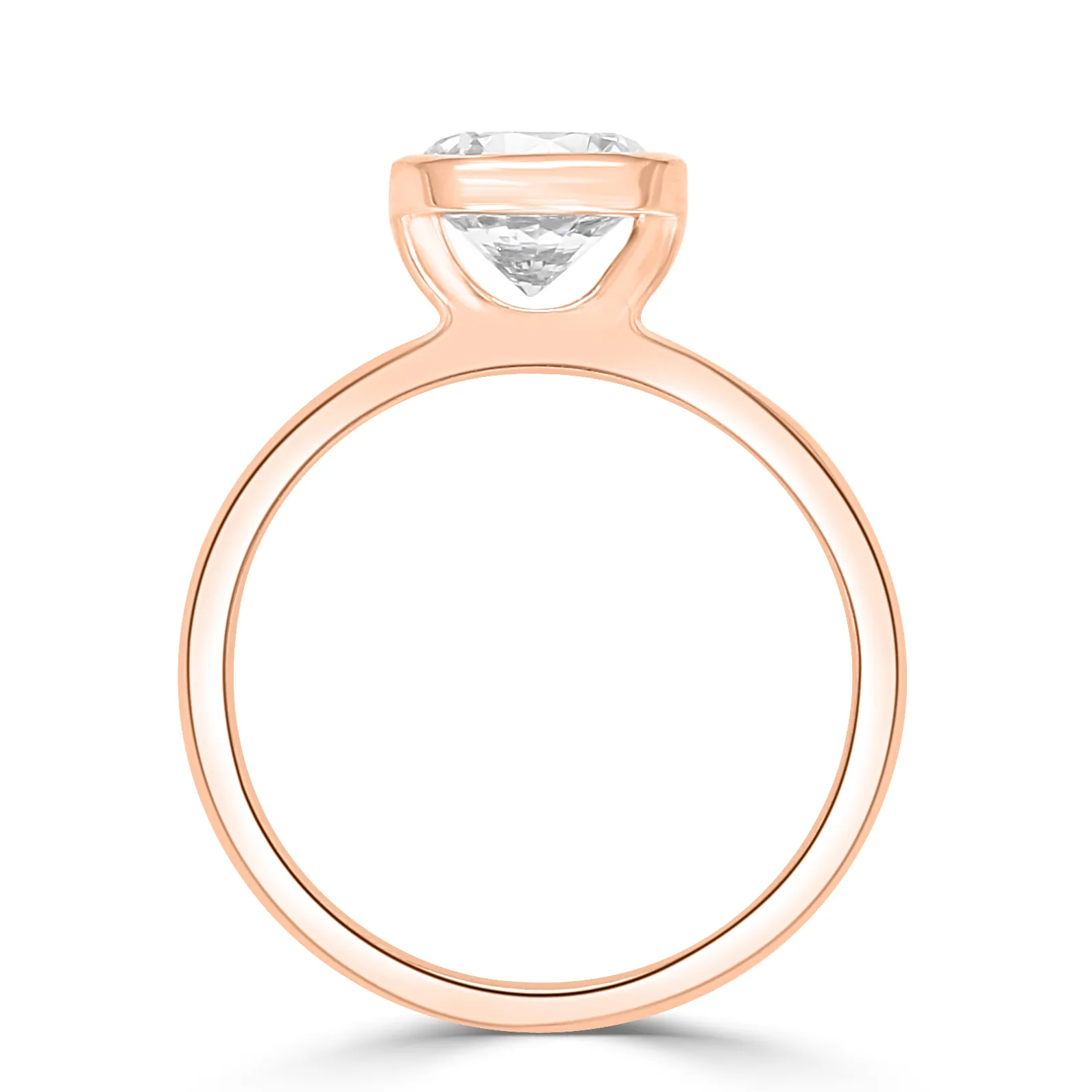 Rose Gold Bezel Set Engagement Ring jewelry store near me