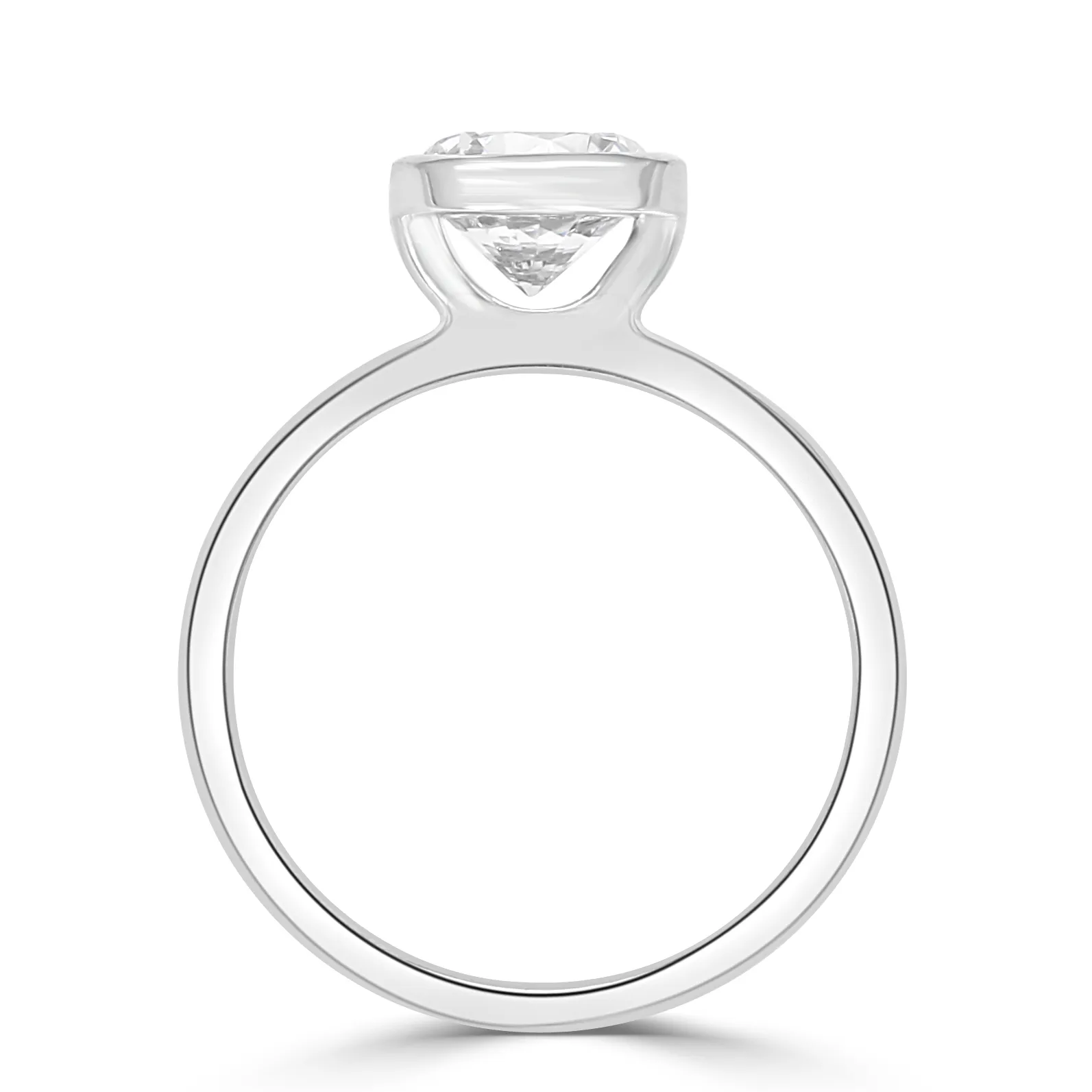White Gold Bezel Set Engagement Ring jewelry store near me