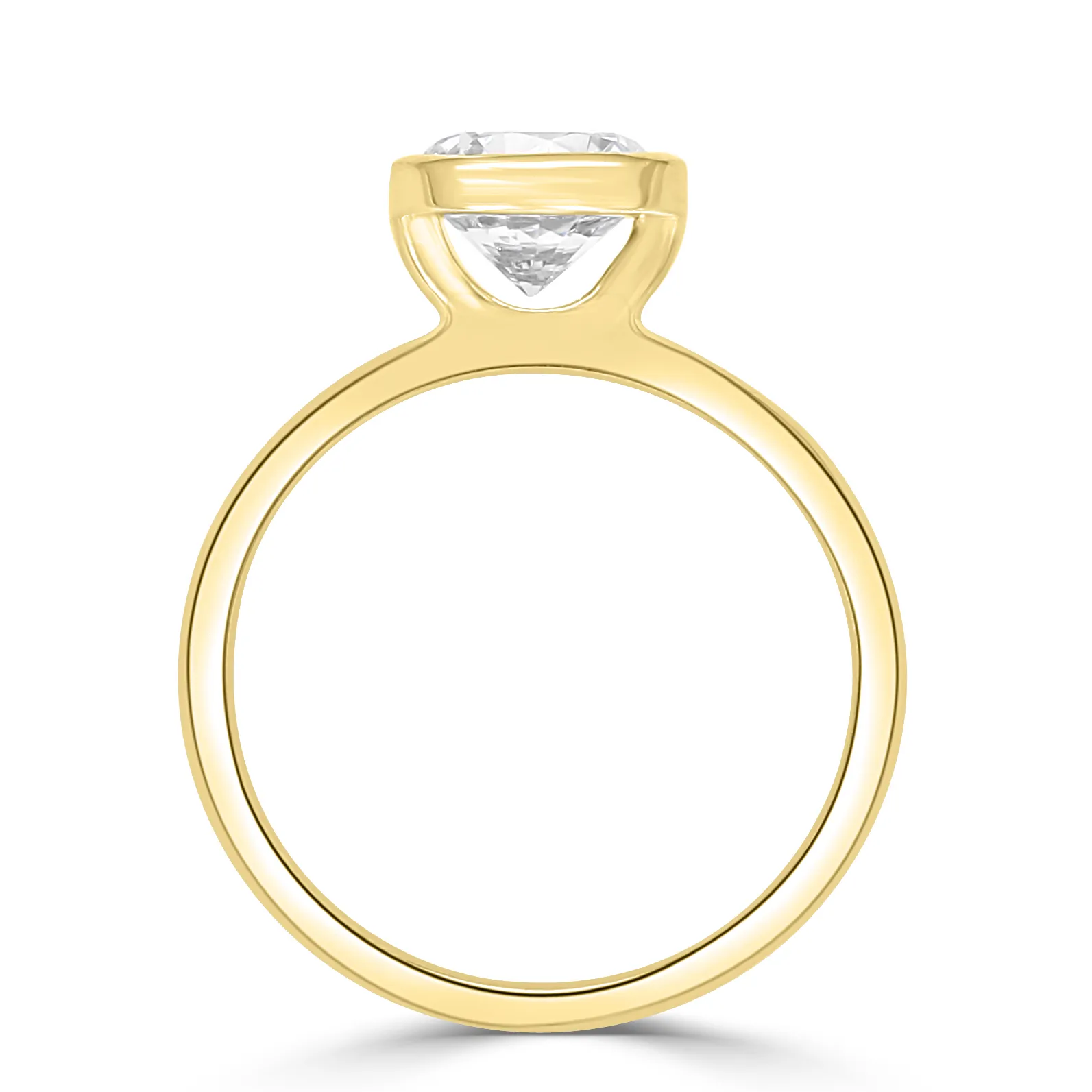 Yellow Gold Bezel Set Engagement Ring jewelry store near me
